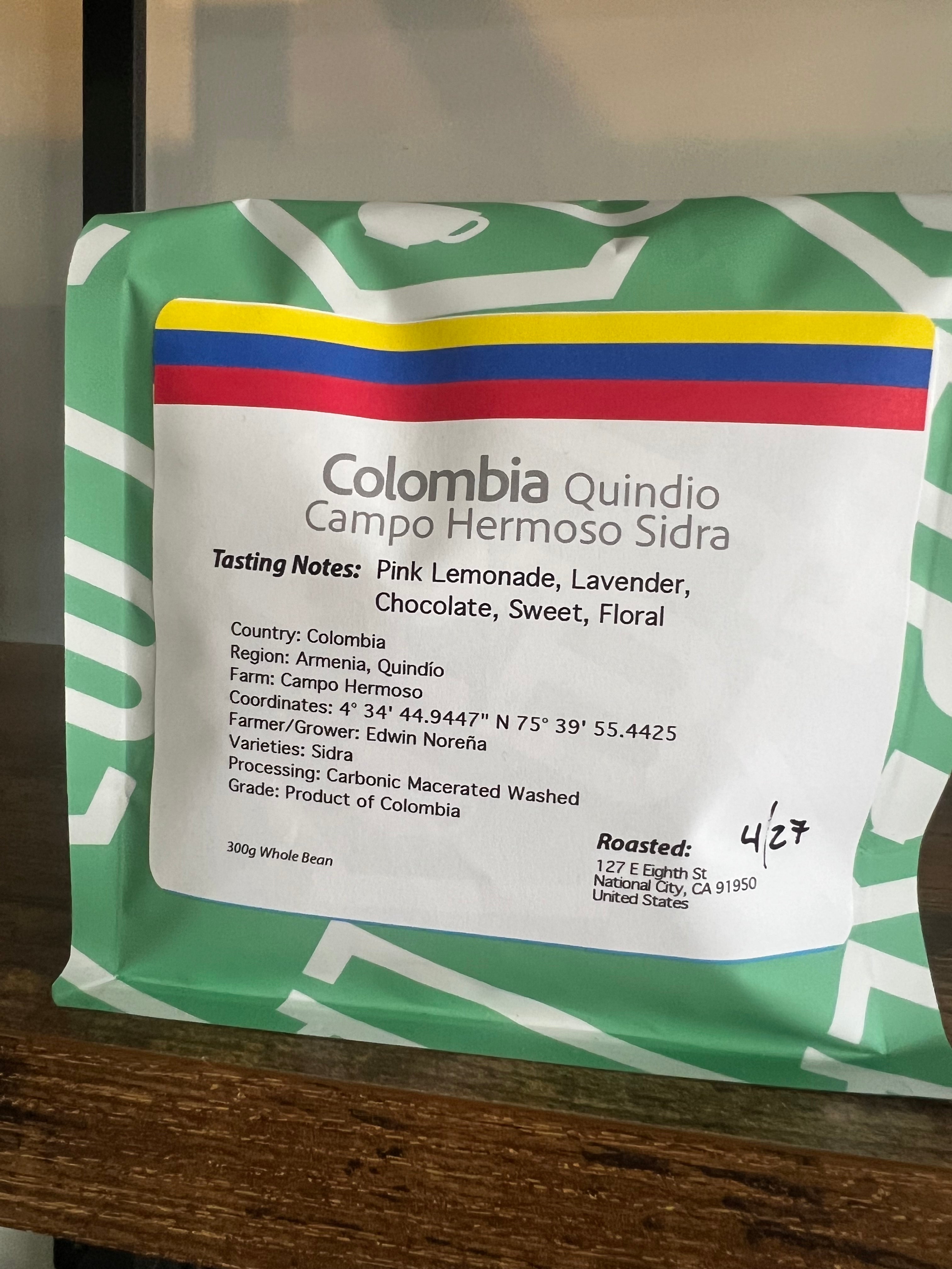 Colombia Quindio Campo Hermoso Sidra - Carbonic Macerated - Washed