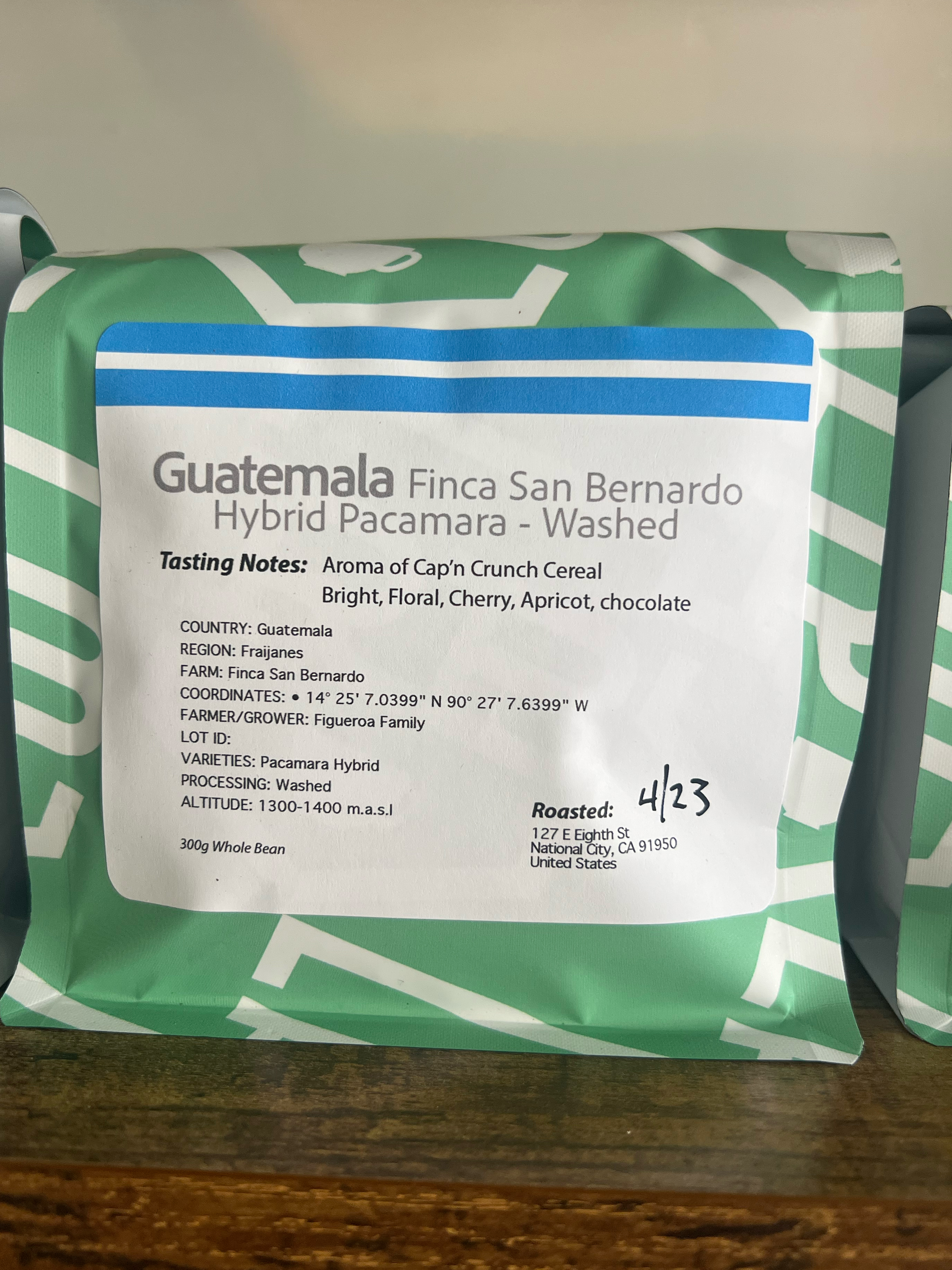 Guatemala Finca San Bernardo Hybrid Pacamara - Washed