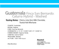 Guatemala Hybrid Caturra - Washed